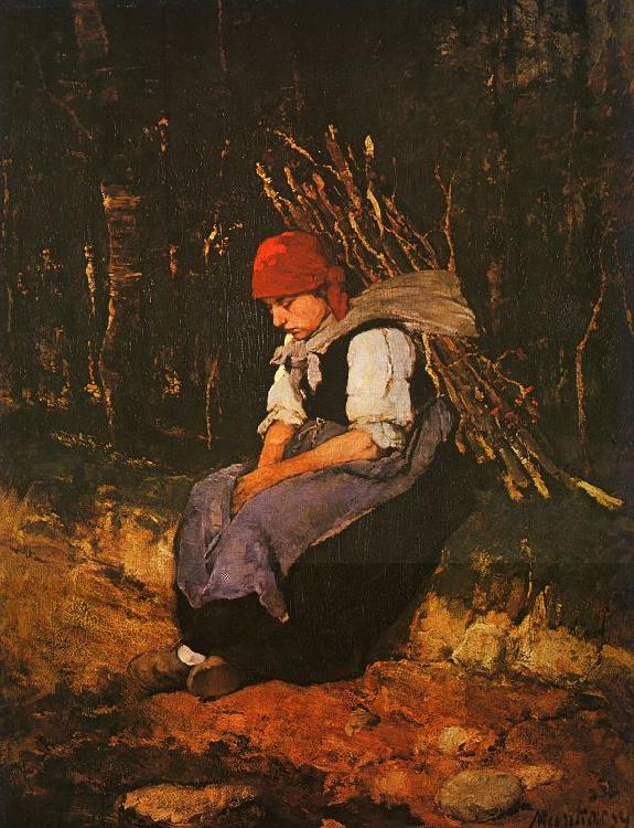 Mihaly Munkacsy Woman Carrying Faggots